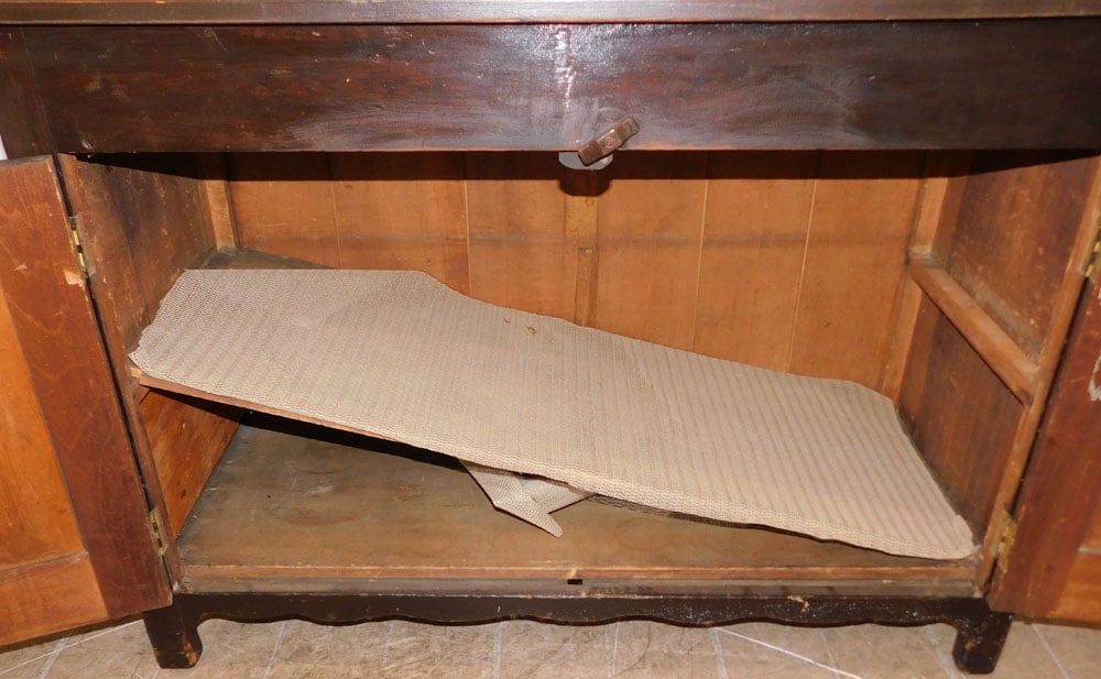 Antique Two Piece Painted Pine Step Back Cupboard  - 4