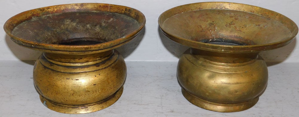 Two Antique Brass Cuspidors (1 of 5)