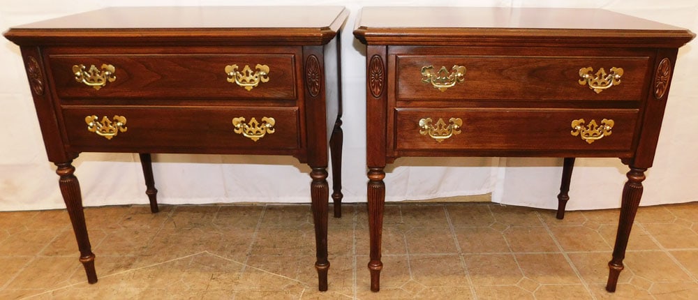 Pair of Cherry Two Drawer Night Stands by Ethan Allen (1 of 11)
