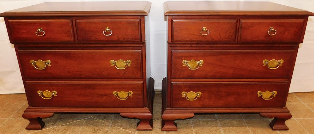 Pair of Cherry Two Over Two Drawer Night Stands by Pennsylvania House (1 of 8)