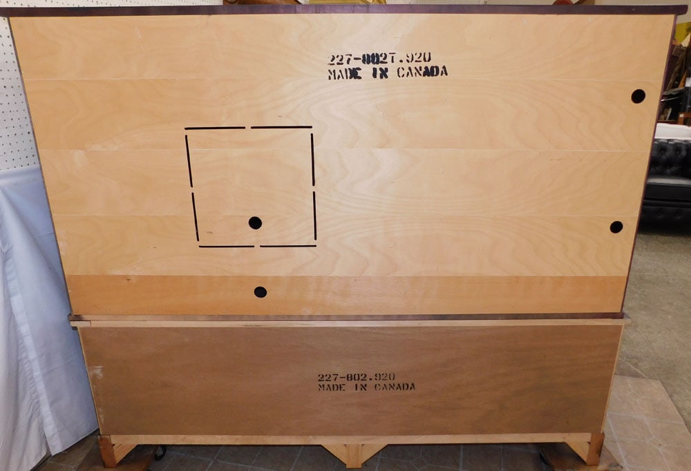 Two Piece Cherry Modern Cabinet - 7