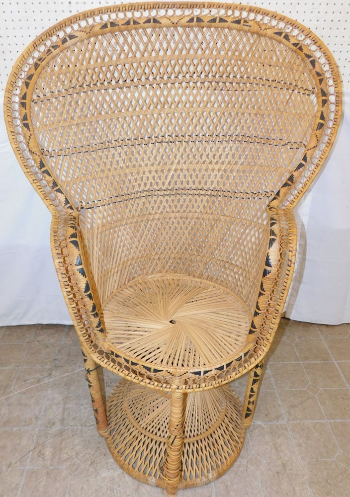 Vintage Rattan Peacock King Cobra Chair (1 of 6)