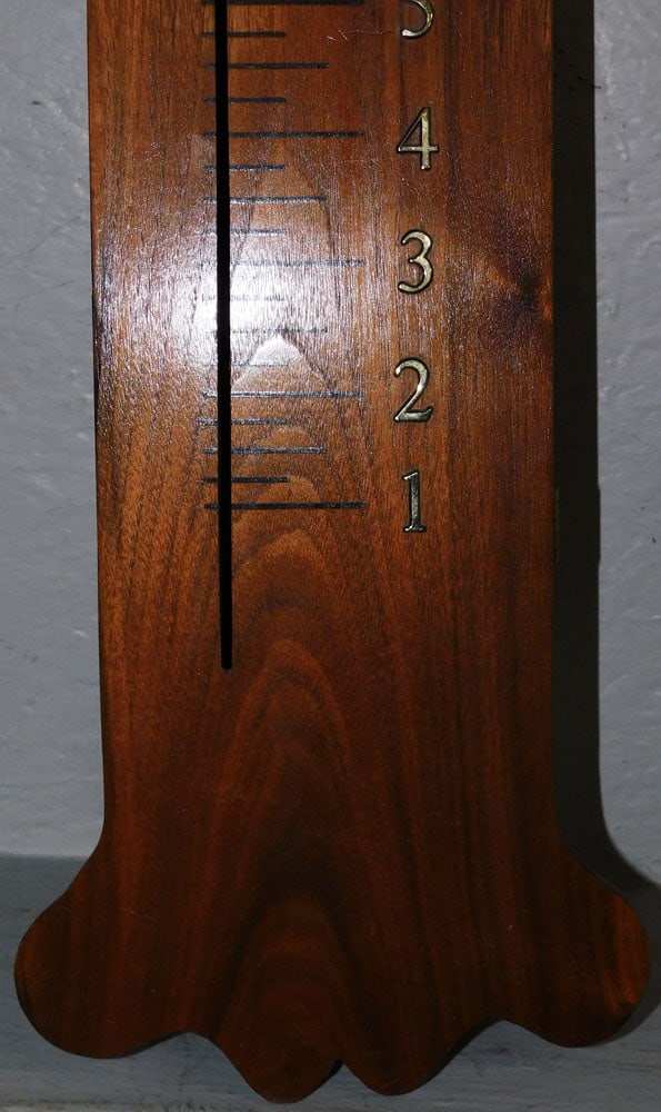 Bench Made Walnut Hickory Dickory Dock Wall Clock - 3
