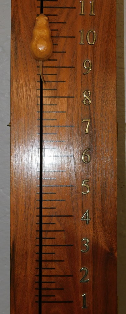 Bench Made Walnut Hickory Dickory Dock Wall Clock - 4