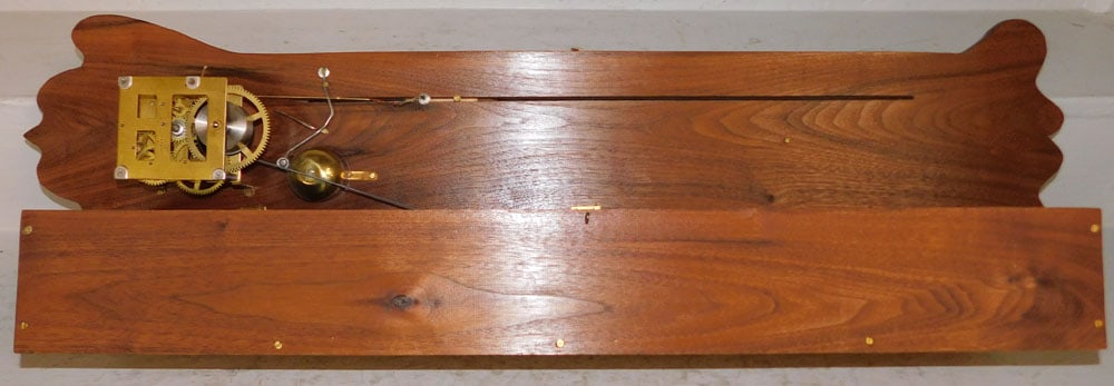 Bench Made Walnut Hickory Dickory Dock Wall Clock - 7