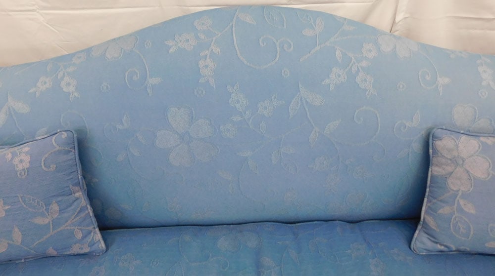 Upholstered Camel Back Chippendale Style Sofa  - 4