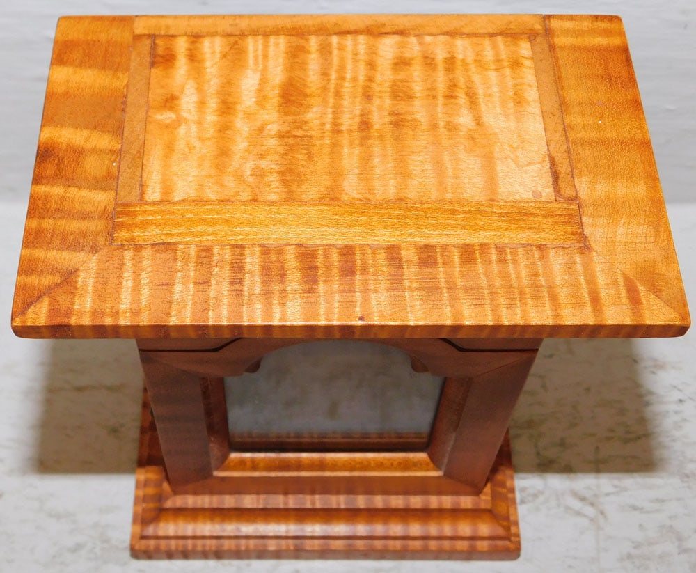 Bench Made Tiger Maple Pocket Watch Case - 2