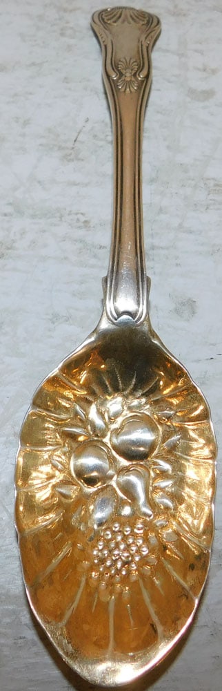 Antique English Sterling Fruit Spoon, 3.15 ozt. (1 of 5)