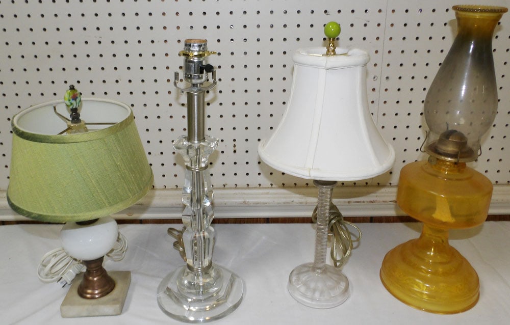 Lot of Glass & Acrylic Lamps (1 of 3)