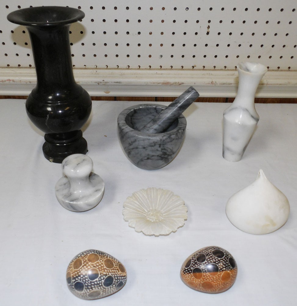 Lot of Marble Items (1 of 3)