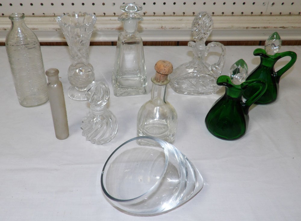 Lot of Glass Bottles & Cruet Bottles (1 of 4)