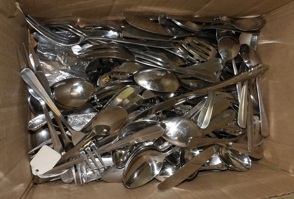 Lot of Stainless Steel Flatware: Lot of Stainless Steel Flatware . Up to 9" W "ALL DESCRIPTIONS AND ANY CONDITION STATEMENT GIVEN BY LANGSTON AUCTION GALLERY ARE STRICTLY OPINIONS AND LANGSTON'S SHALL HAVE NO RESPONSIBILITY FOR