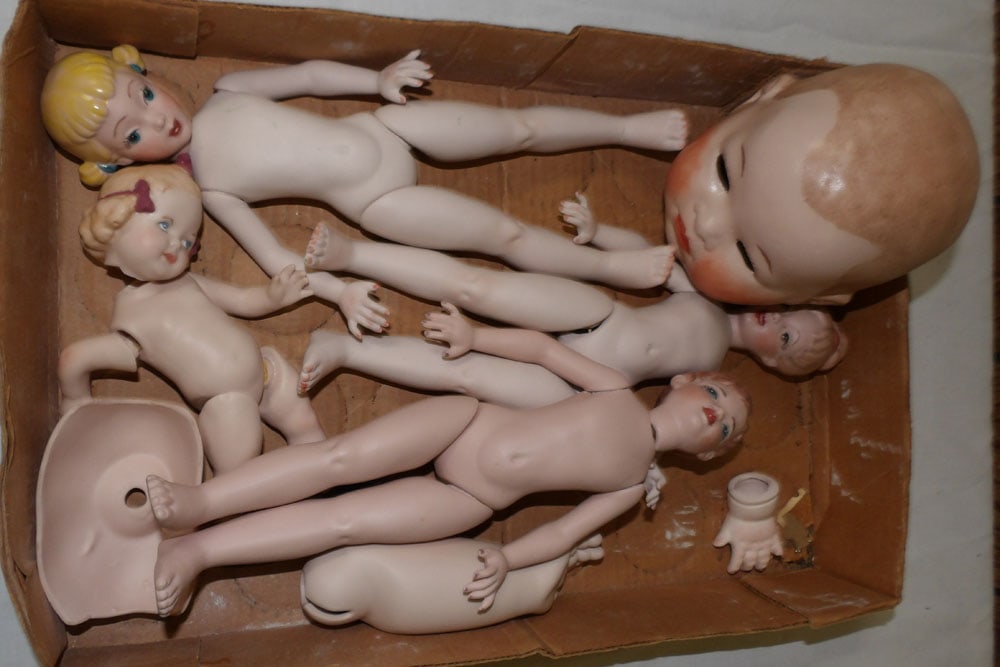 Lot of Porcelain Dolls & Doll Parts, (Some Signed) (1 of 3)