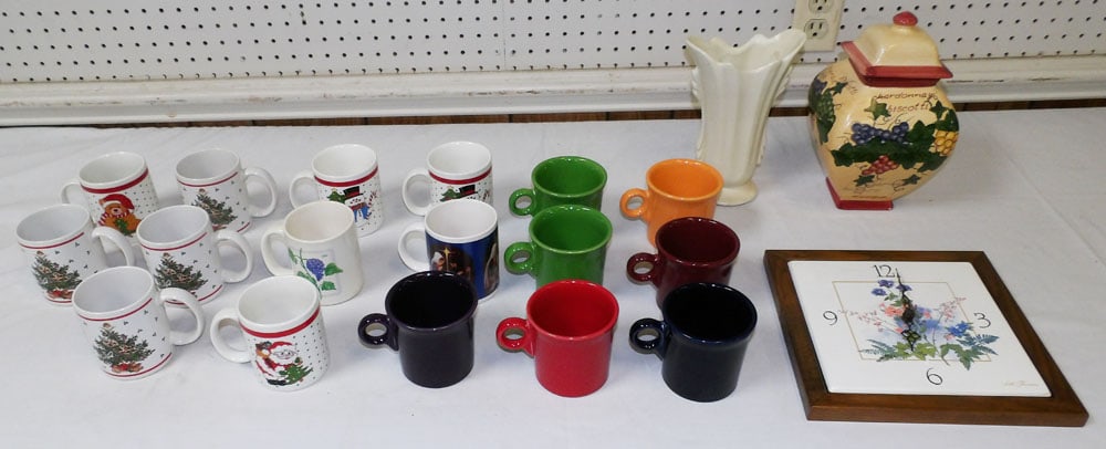 Lot of Painted Porcelain Items: Lot of Painted Porcelain Items . Up to 10" H 6" W "ALL DESCRIPTIONS AND ANY CONDITION STATEMENT GIVEN BY LANGSTON AUCTION GALLERY ARE STRICTLY OPINIONS AND LANGSTON'S SHALL HAVE NO RESPONSIBILITY FOR