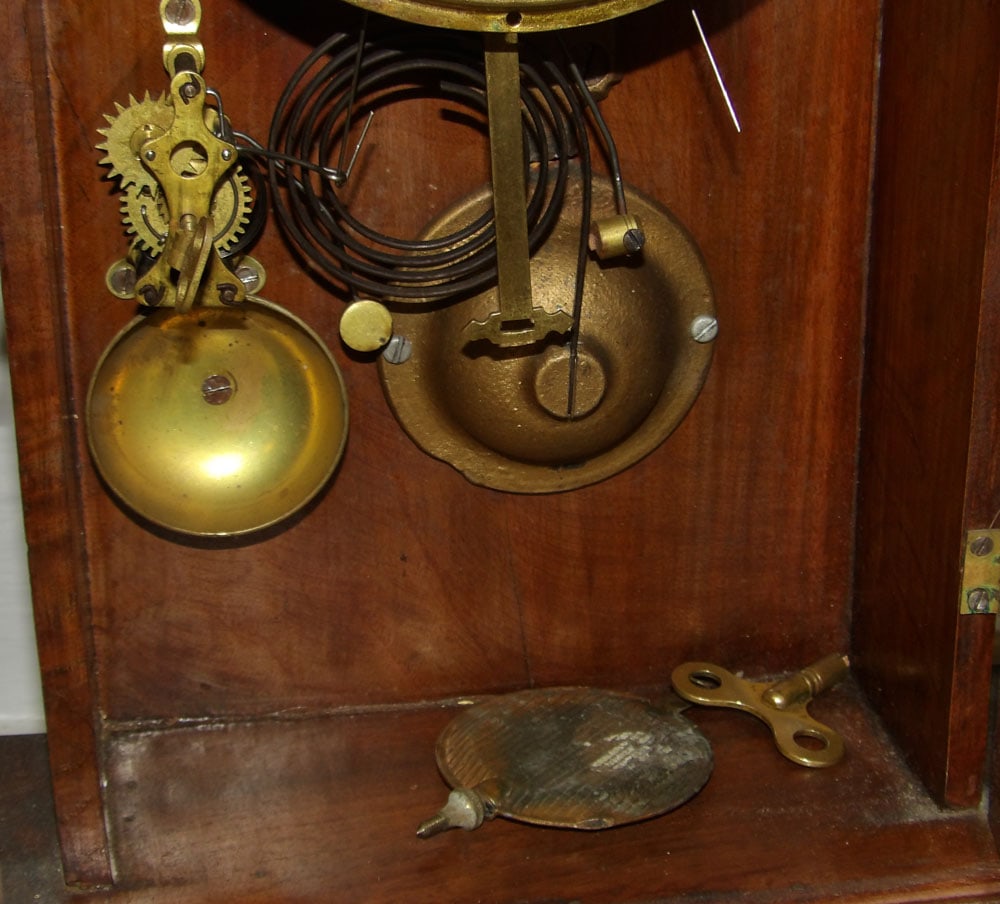 Antique Walnut Victorian Kitchen Clock - 4