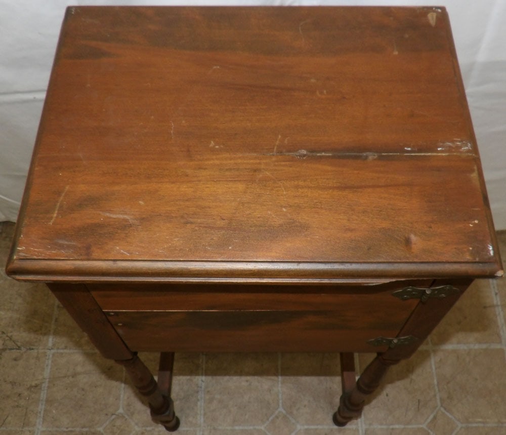 Antique Walnut Smoking Stand - 2