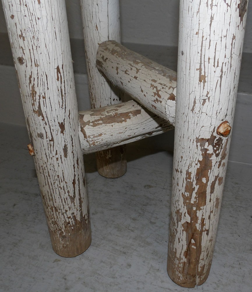 Painted Pine Stool - 3