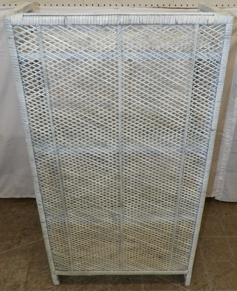 Painted Rattan Shelf - 5