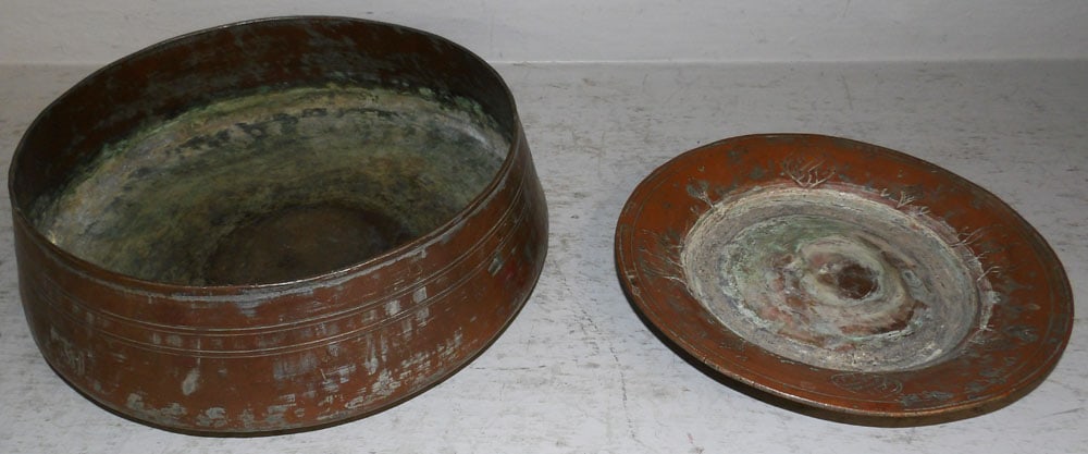 Two Antique Copper Bowls (1 of 5)