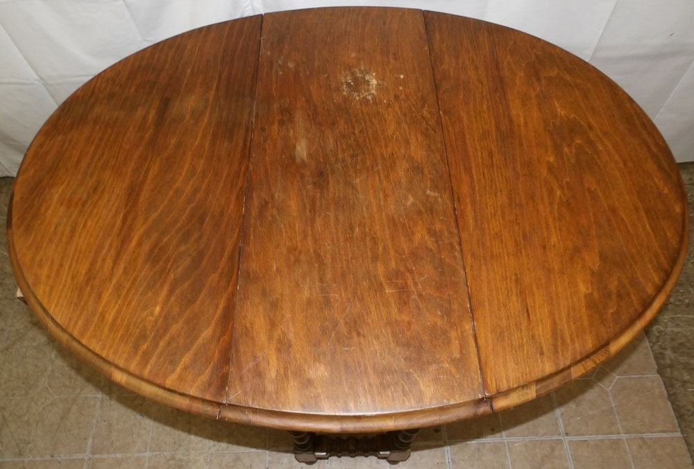 Antique Walnut Gate Leg Table - 6