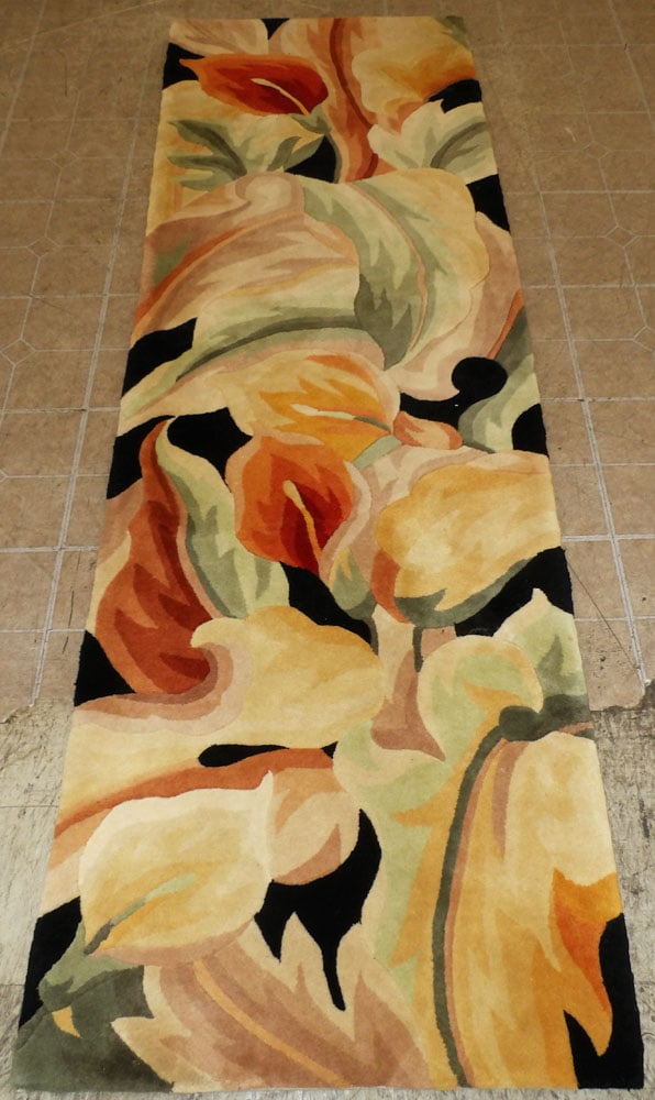 2' 6" x 8' Wool Runner: 2' 6" x 8' Wool Runner. "ALL DESCRIPTIONS AND ANY CONDITION STATEMENT GIVEN BY LANGSTON AUCTION GALLERY ARE STRICTLY OPINIONS AND LANGSTON'S SHALL HAVE NO RESPONSIBILITY FOR ERRORS OR OMISSIONS. THE