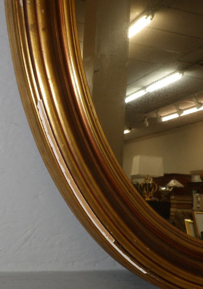 Gilded Frame Oval Mirror - 3