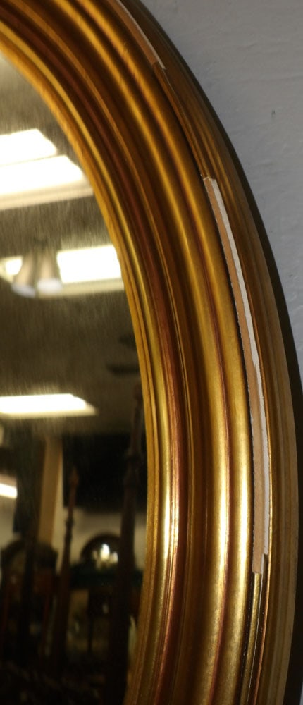 Gilded Frame Oval Mirror - 4