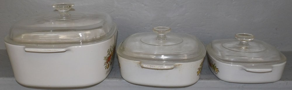 Three Vintage Corning Ware Casseroles - 4