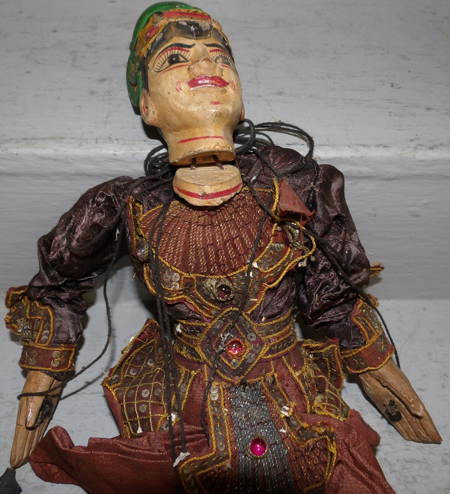 Vintage Painted Wood String Puppet - 2