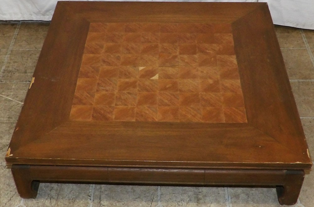 Oriental Teak Wood Low Table: Oriental Teak Wood Low Table . 6" H 24" Dia. "ALL DESCRIPTIONS AND ANY CONDITION STATEMENT GIVEN BY LANGSTON AUCTION GALLERY ARE STRICTLY OPINIONS AND LANGSTON'S SHALL HAVE NO RESPONSIBILITY FOR