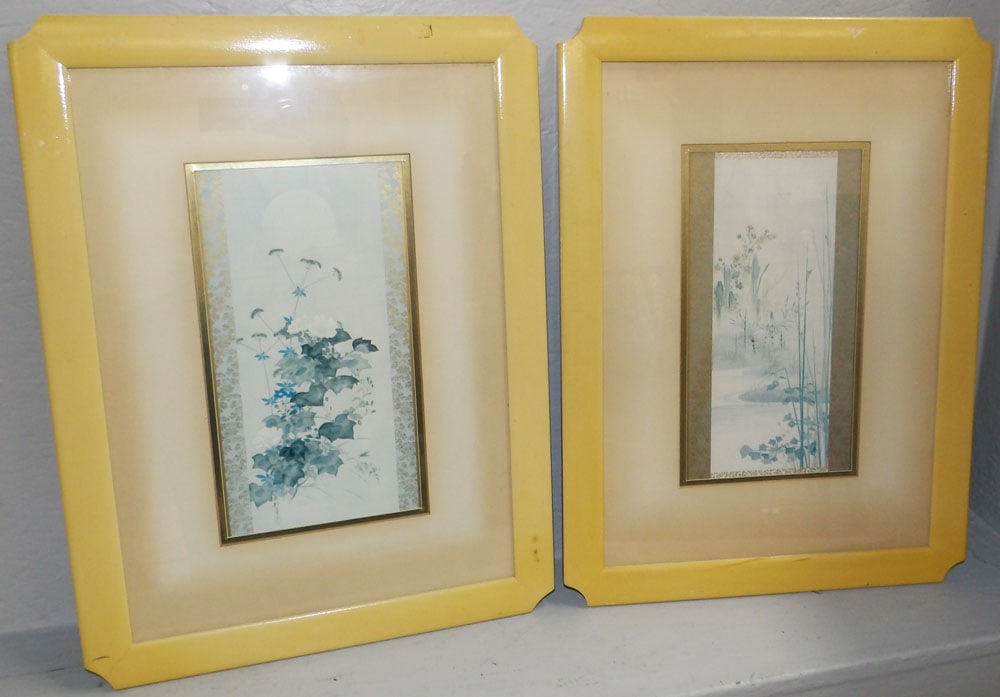 Two Oriental Framed Prints: Two Oriental Framed Prints . Up to 23" x 60 3/4" "ALL DESCRIPTIONS AND ANY CONDITION STATEMENT GIVEN BY LANGSTON AUCTION GALLERY ARE STRICTLY OPINIONS AND LANGSTON'S SHALL HAVE NO RESPONSIBILITY FOR E