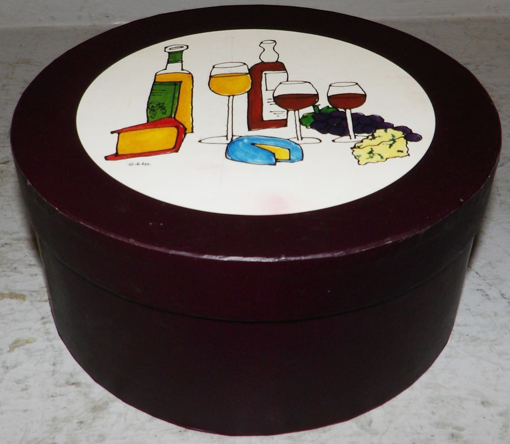 Set of Six Wine & Cheese Plates by Ursula Dodge in Box: Set of Six Wine & Cheese Plates by Ursula Dodge in Box. Box: 3 1/4" H 7 1/2" Dia. "ALL DESCRIPTIONS AND ANY CONDITION STATEMENT GIVEN BY LANGSTON AUCTION GALLERY ARE STRICTLY OPINIONS AND LANGSTON'S