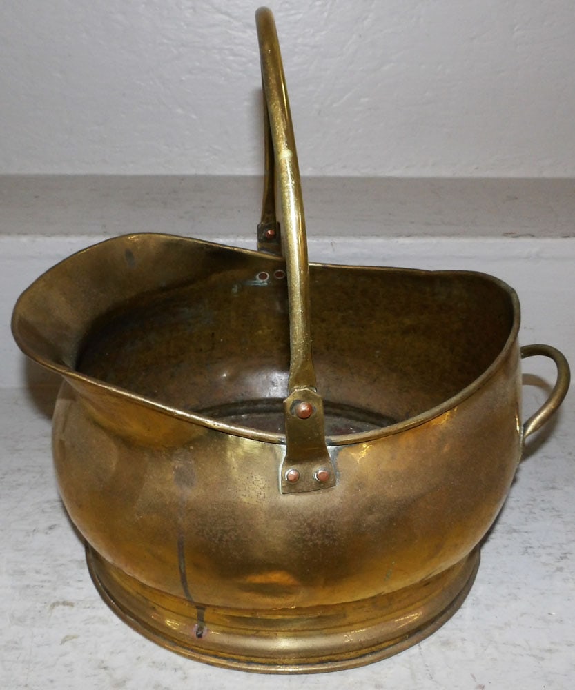 Antique Brass Coal Bucket (1 of 6)