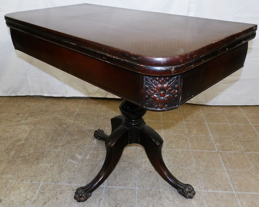 Mahogany Fold Over Top Game Table - 3