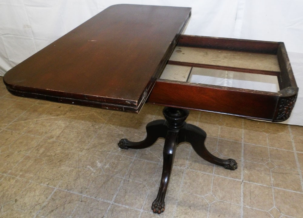 Mahogany Fold Over Top Game Table - 7