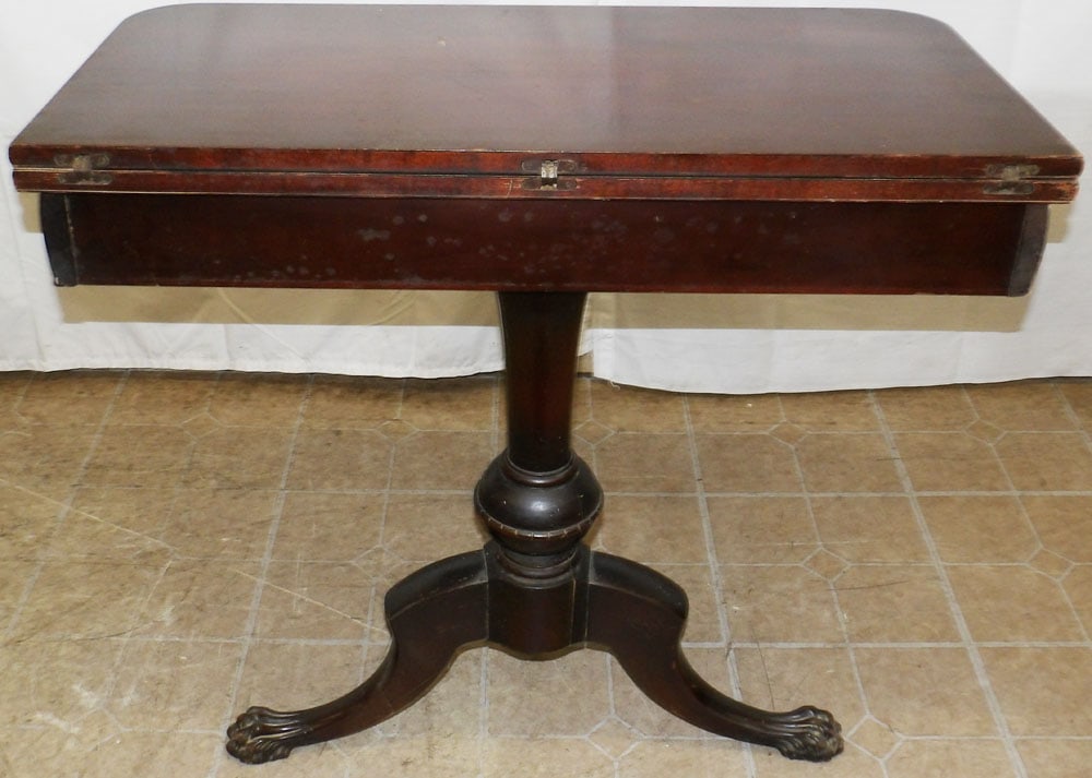Mahogany Fold Over Top Game Table - 8