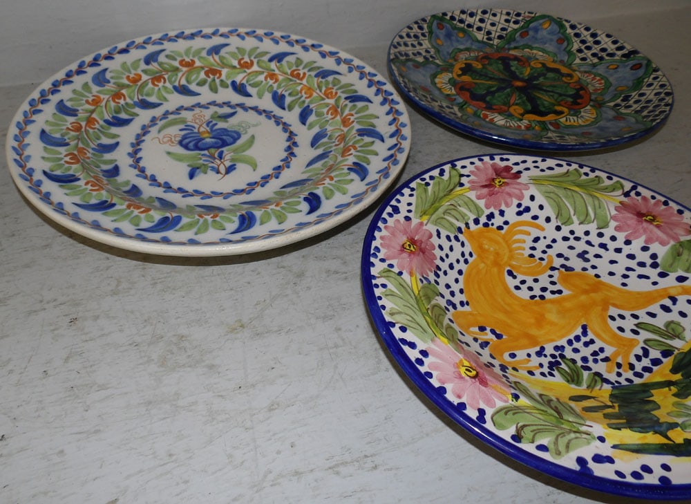 Three Polychrome Decorated Pieces - 2