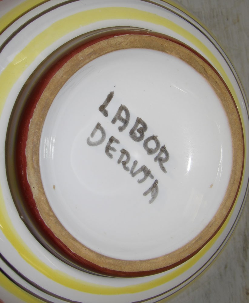 Polychrome Decorated Dessert Set - 7