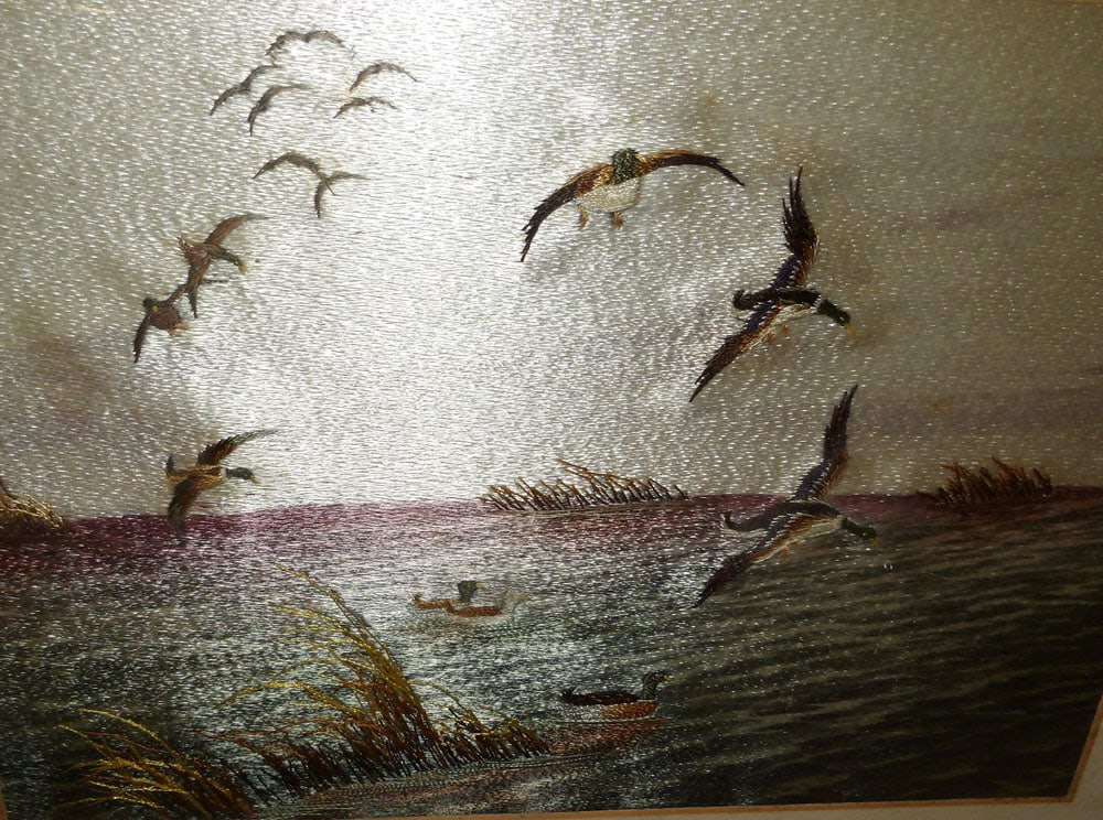 Two Framed Oriental Embroideries - 3