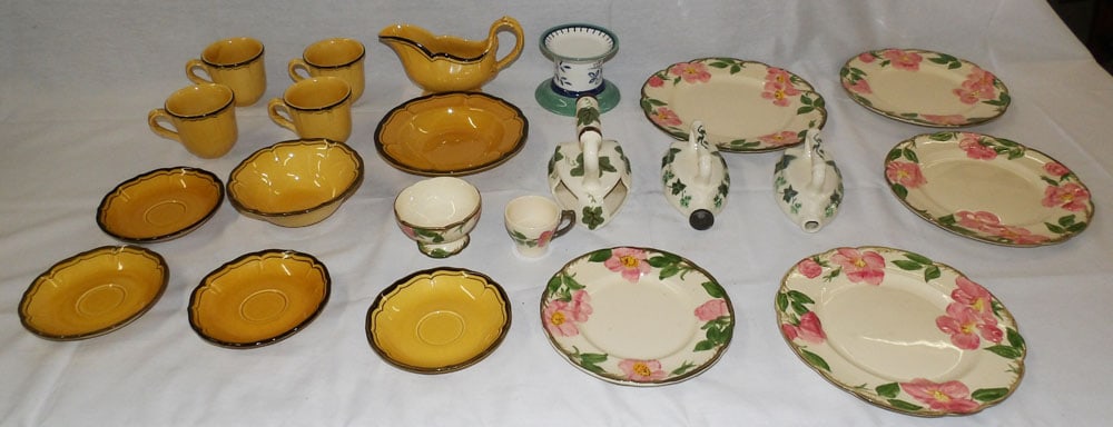 Lot of Porcelain Items Including Six Pieces of Franciscan China: Lot of Porcelain Items Including Six Pieces of Franciscan China. Up to 10 1/2" Dia. "ALL DESCRIPTIONS AND ANY CONDITION STATEMENT GIVEN BY LANGSTON AUCTION GALLERY ARE STRICTLY OPINIONS AND