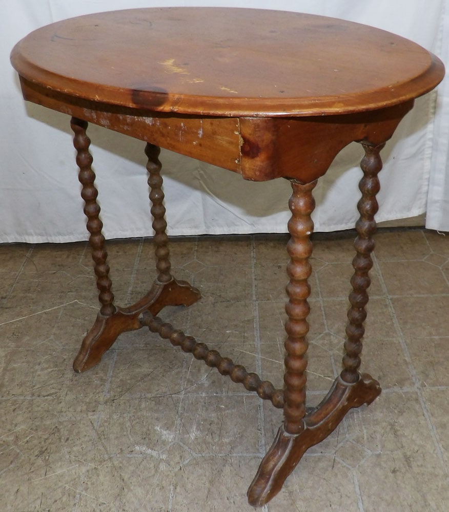 Antique Pine Jenny Lind Cottage Table - 3