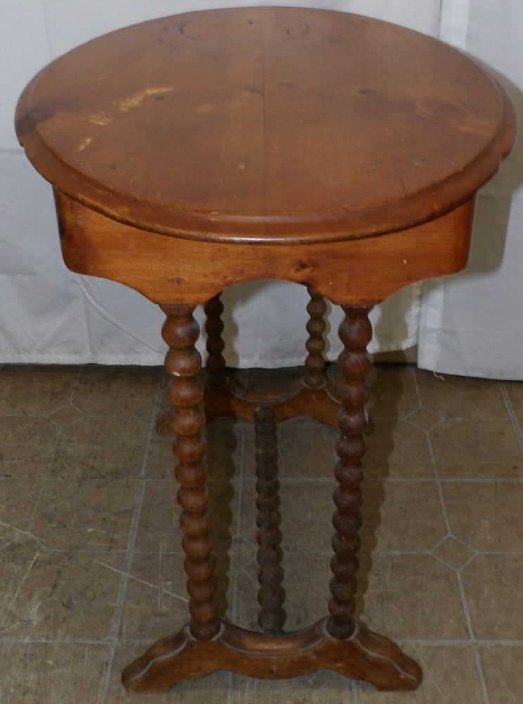 Antique Pine Jenny Lind Cottage Table - 4