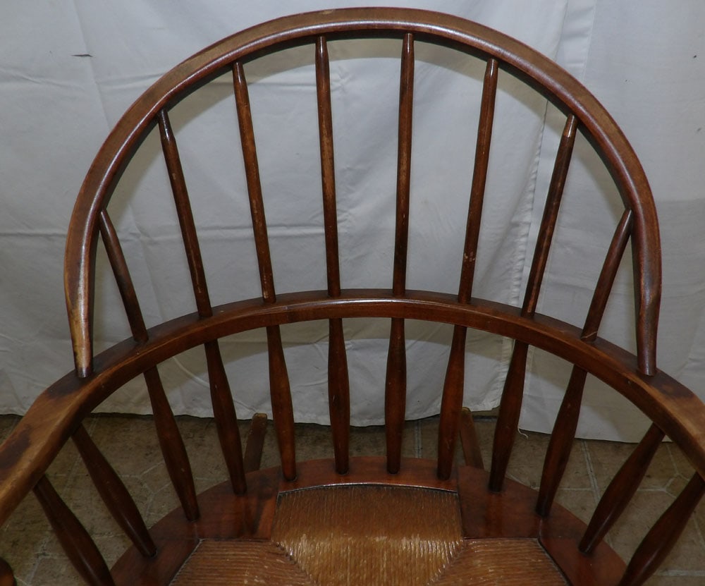 Maple & Rush Seat Rocker - 4