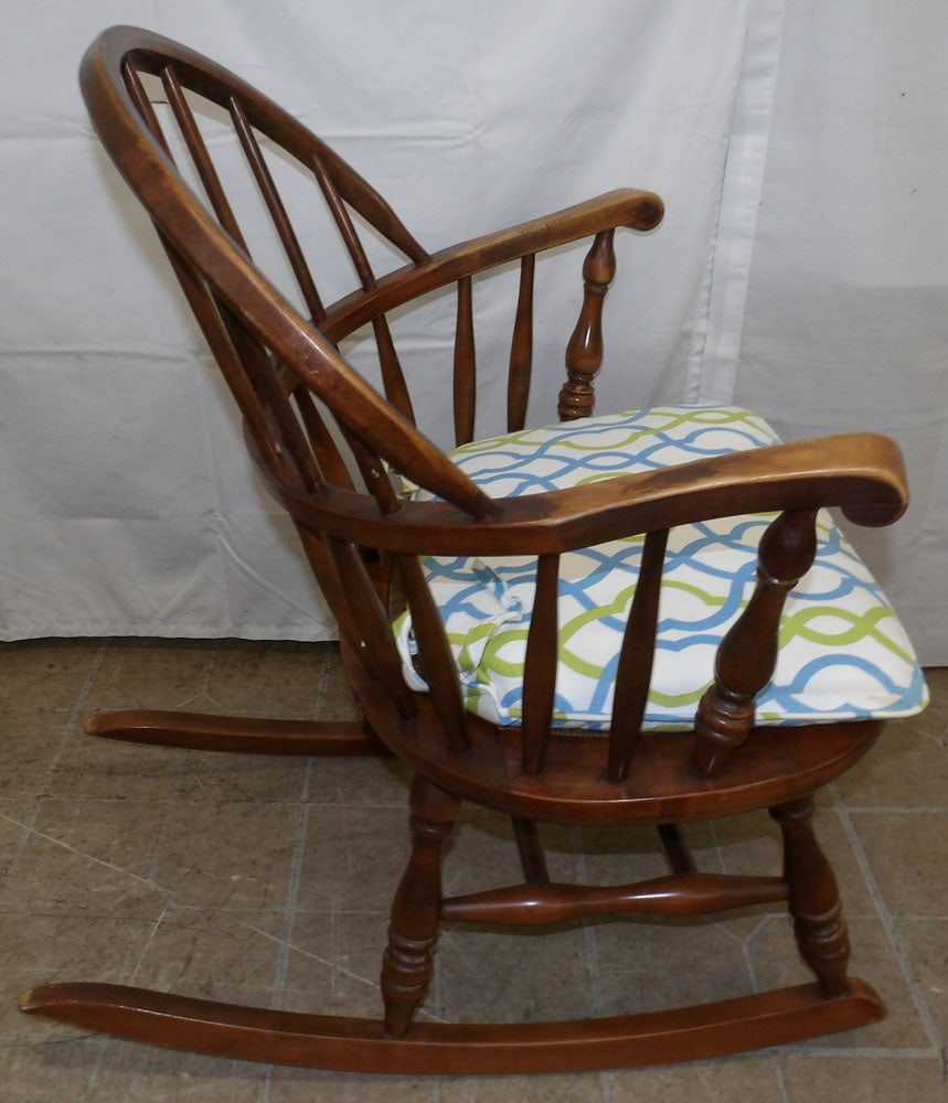 Maple & Rush Seat Rocker - 5
