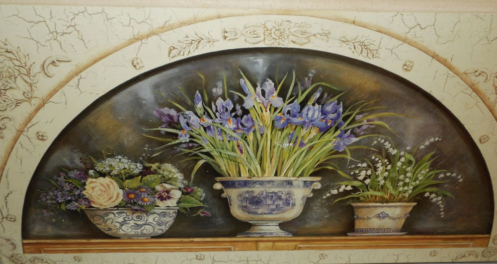 Painted Panel, Framed Print, & Two Mirrors - 3