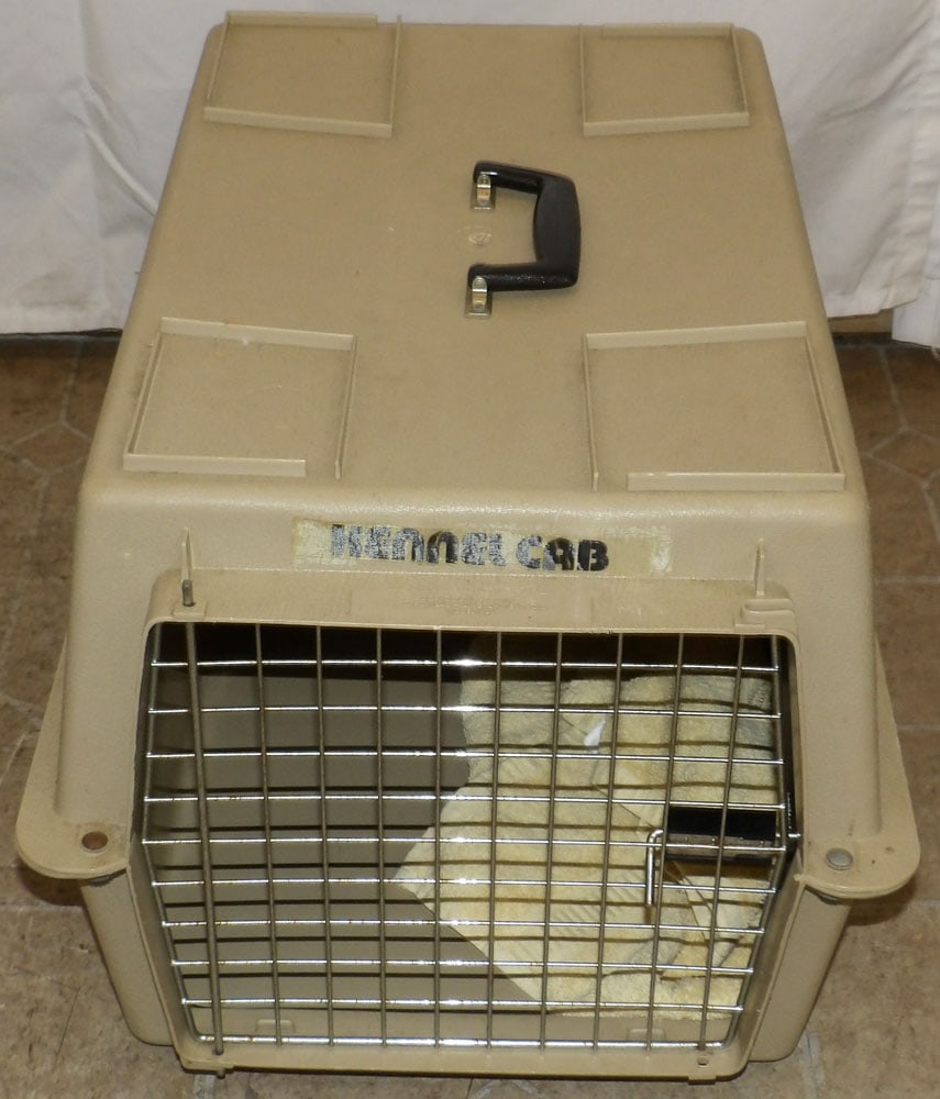 Animal Carrier: Animal Carrier. 14" H 16" W 24" D "ALL DESCRIPTIONS AND ANY CONDITION STATEMENT GIVEN BY LANGSTON AUCTION GALLERY ARE STRICTLY OPINIONS AND LANGSTON'S SHALL HAVE NO RESPONSIBILITY FOR ERRORS OR