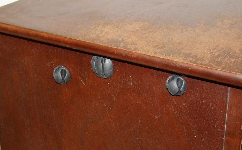 Modern Cherry Three Drawer Night Stand - 6