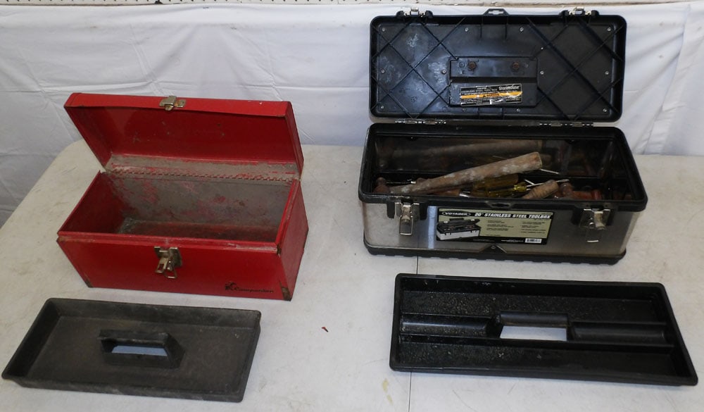 Two Boxes, (One Painted Metal) - 2
