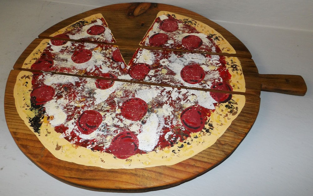Pine Hand Made Pizza Board: Pine Hand Made Pizza Board . 23 3/4" x 19 1/2" "ALL DESCRIPTIONS AND ANY CONDITION STATEMENT GIVEN BY LANGSTON AUCTION GALLERY ARE STRICTLY OPINIONS AND LANGSTON'S SHALL HAVE NO RESPONSIBILITY FOR
