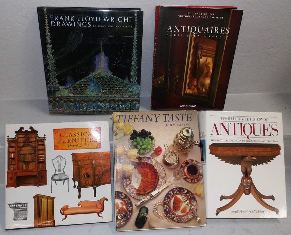 Five Reference Books: Five Reference Books . Up to 12 1/4" x 9 1/4" "ALL DESCRIPTIONS AND ANY CONDITION STATEMENT GIVEN BY LANGSTON AUCTION GALLERY ARE STRICTLY OPINIONS AND LANGSTON'S SHALL HAVE NO RESPONSIBILITY FOR